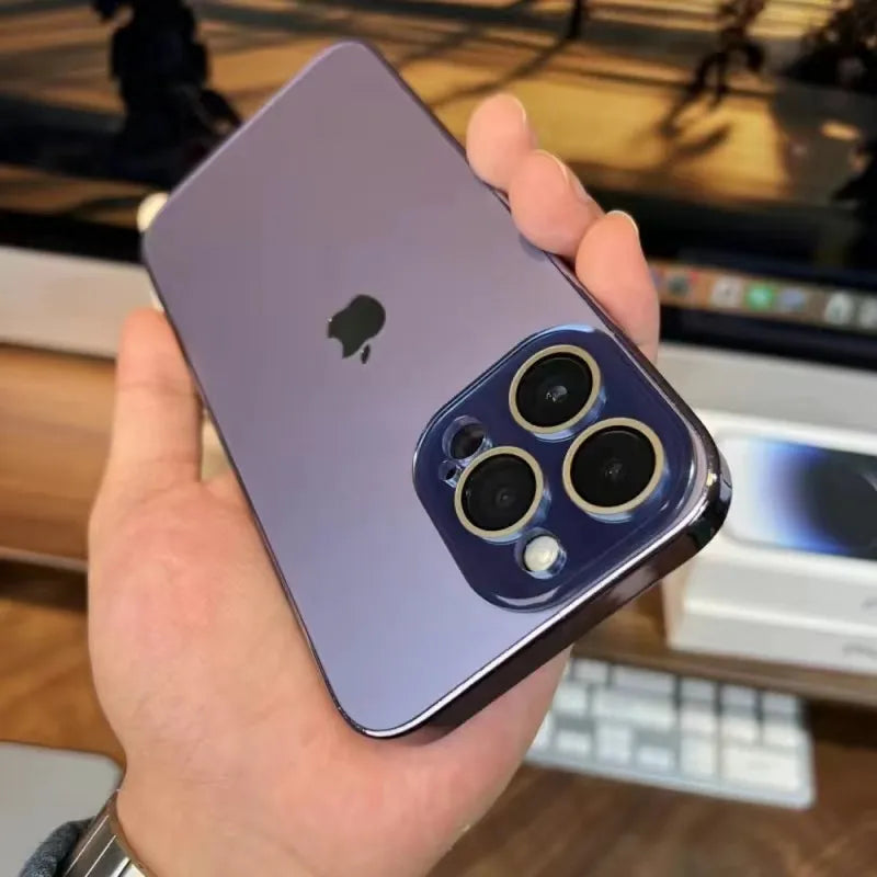 Ripob | Galvanisierte Matte Acryl Tempered Glas iPhone Schutzhülle