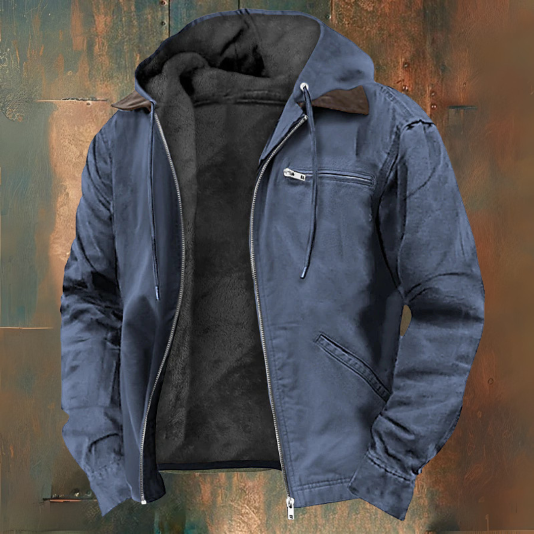 Herren Wintermantel im Retro-Look mit warmer Fütterung