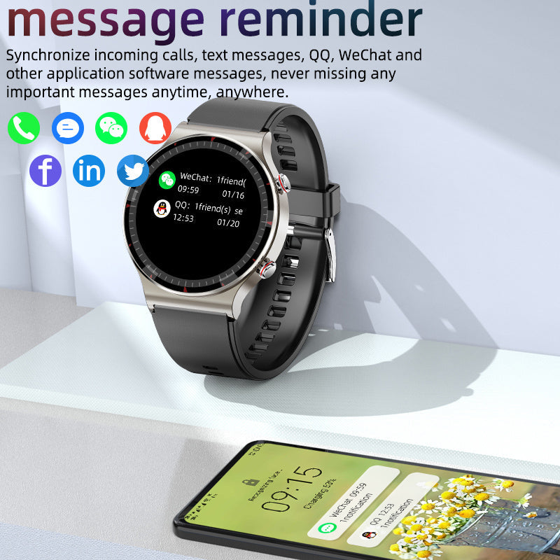 Ripob | Medizinische EKG Smartwatch | CFDA-zertifiziert | 512Hz Hochpräzisions-Biosensor | SpO2- und Herzfrequenzüberwachung | KI-gestützte Atemanalyse | IP67 wasserdicht