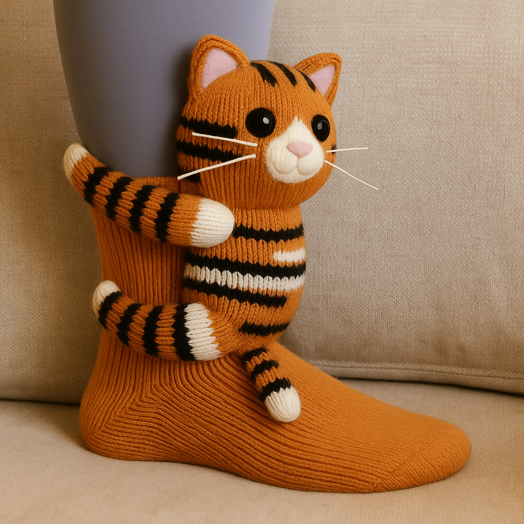 Rutschfeste warme Plüsch-Mikrofaser 3D Tierdesign Haussocken Unisex