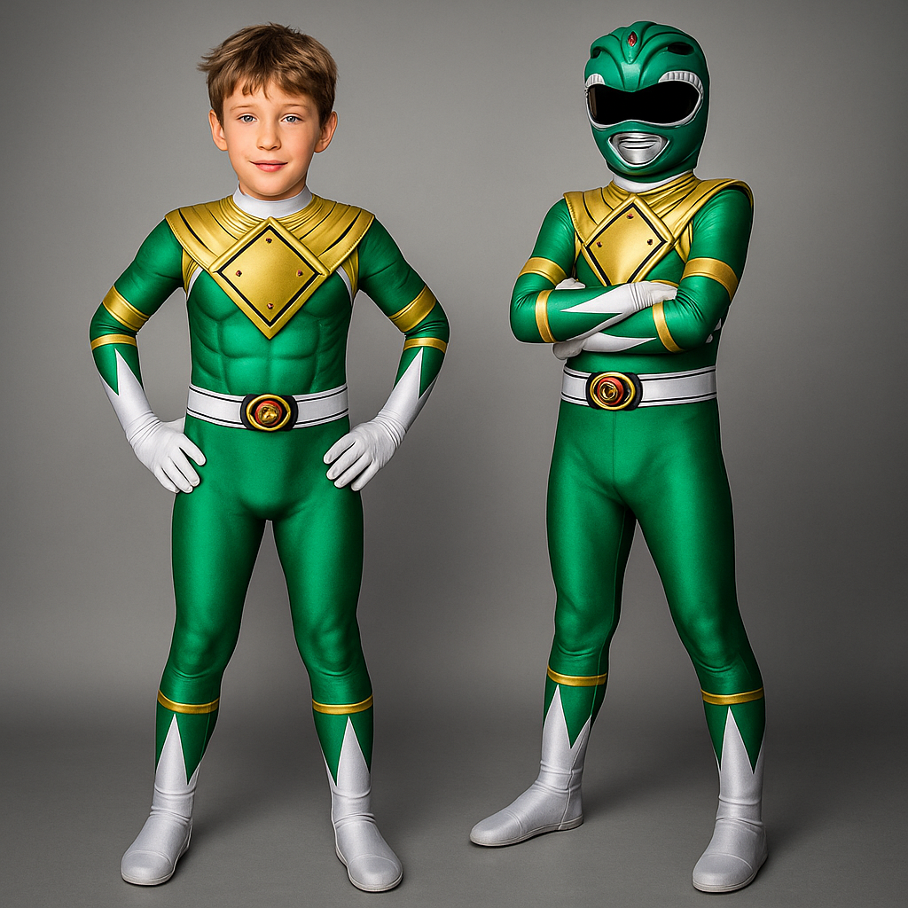 Superhelden Kinderkostüm Stretch-Polyester Cosplay Overall mit Maske