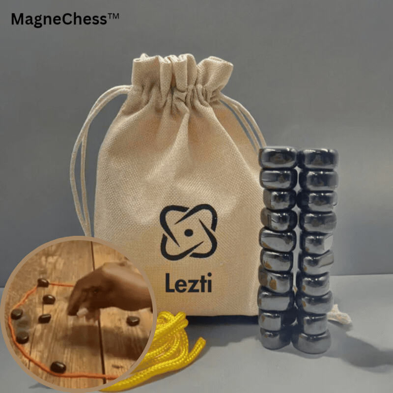 Magnetisches Schachspiel | Tragbares Strategiespiel | Stabiler Magnetzug & Faltbares Brett