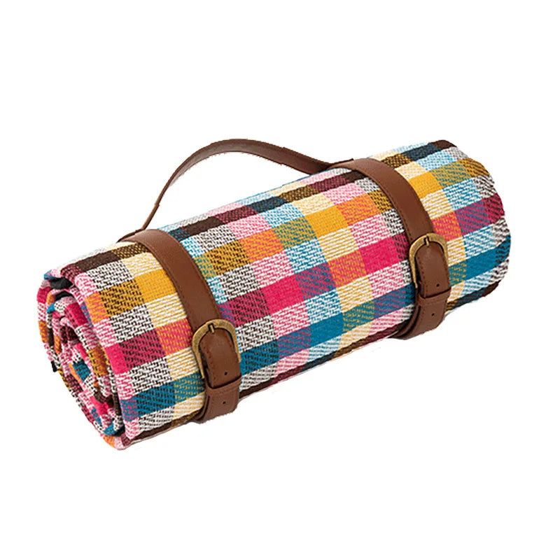 Wasserdichte Picknickdecke Karomuster mit Tragegurt