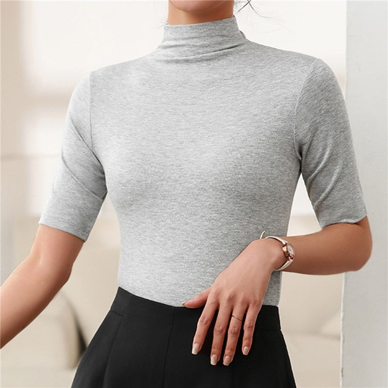 Damen Rollkragen Stricktop | Elegante Passform und hoher Kragen