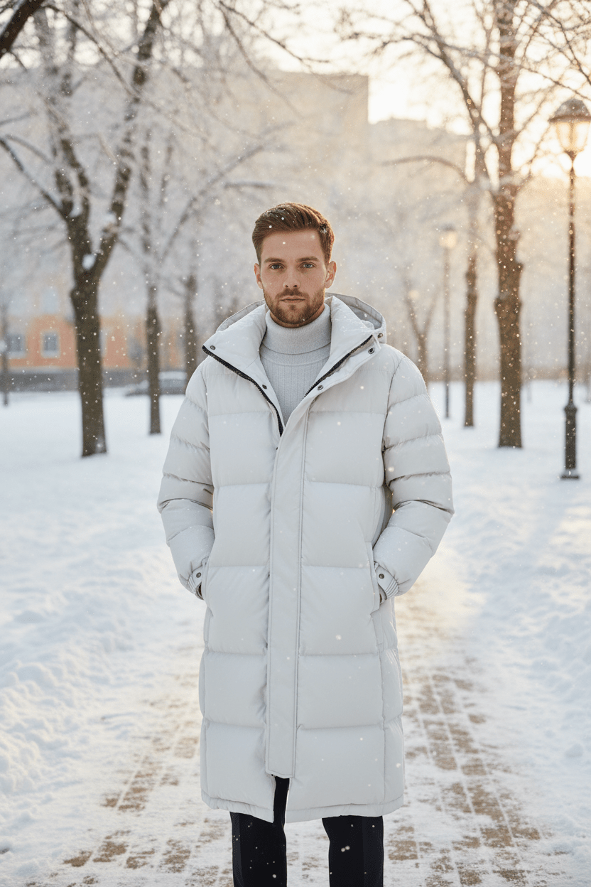 Herren Dick isolierter Kapuzen-Trenchcoat