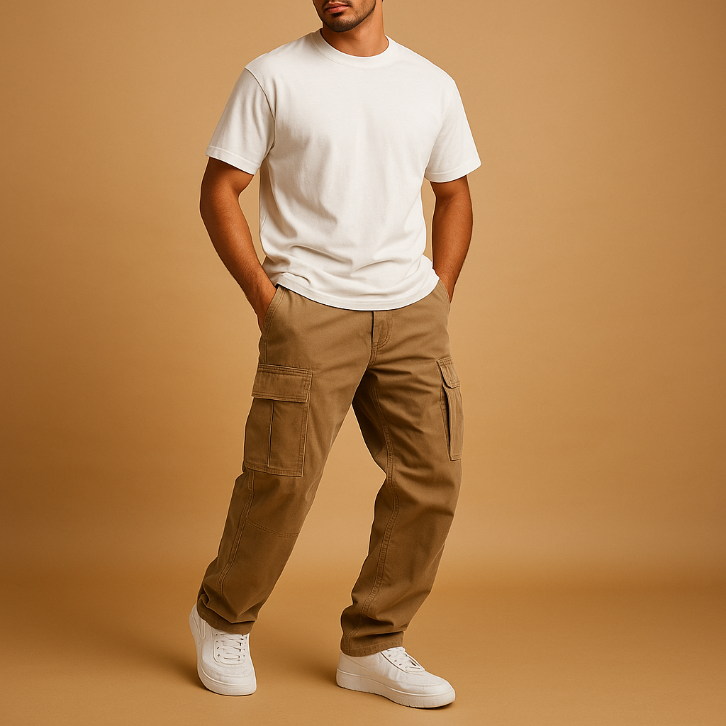 Herren Cargo-Hosen im Regular Fit – Funktionales Design mit mehreren Taschen