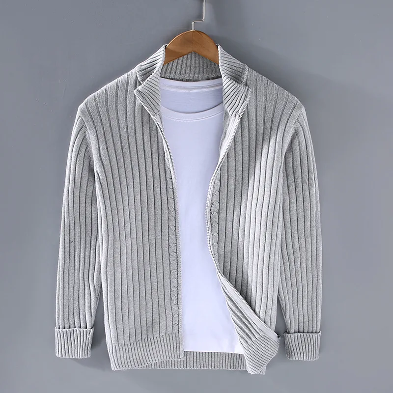 Herren Zip-Cardigan – Moderner Strickpullover mit raffiniertem Schnitt