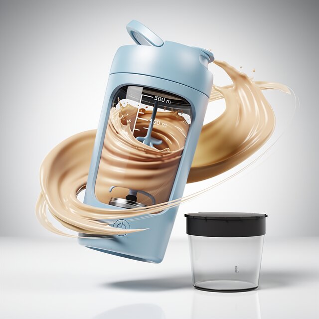 Elektrischer Protein-Shaker | Selbstrührender Shaker-Becher | USB-Mixer-Becher | Mixadel
