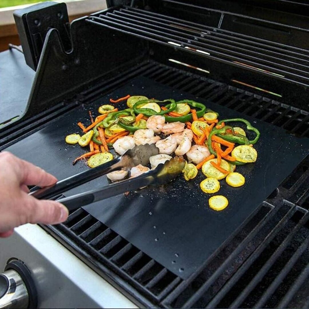 Grillmatte für Grill | Wiederverwendbare Antihaft-BBQ-Grillmatten (Set von 5) | Grillara