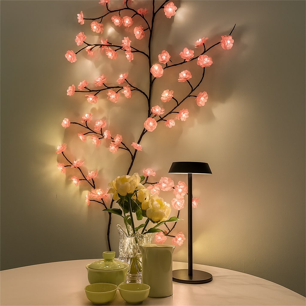 LED Herbstdeko | Herbstblumendekoration | Lichterkette | LichtBlüte