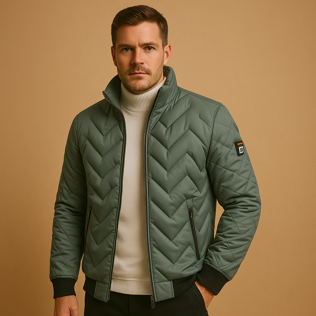 Herren Gepolsterte Pufferjacke – Klassischer Wintermantel