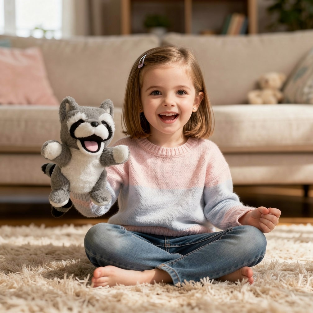 Kuscheltier-Handpuppe | Plüschspielzeug für Kinder | HandFriend
