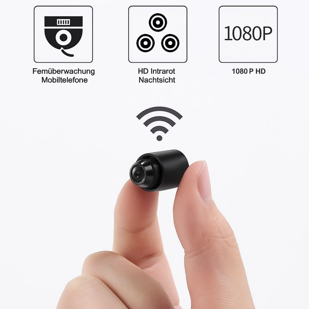 Smarte HD-Minikamera mit App & Bewegungserkennung