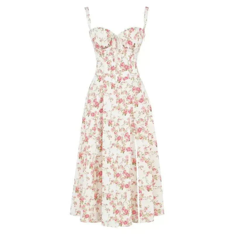 Korsett Midi Kleid für Frauen | Elegante Silhouette