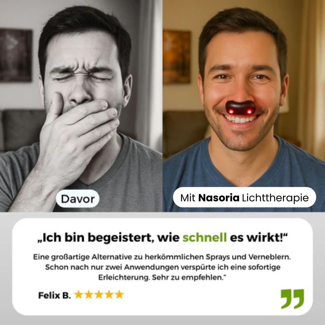 Rotes Licht Nasengerät | Lichttherapie Nase | Nasale Therapiegerät | Nasoria