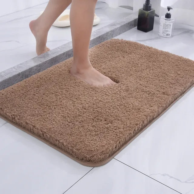 Rutschfeste Badematte | Plüsch-Duschmatte | Waschbarer Badeteppich | Weichlin