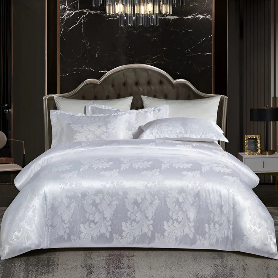 Satin-Bettlaken mit Kissenbezug | Luxuriöse Bettwäsche | Bettbezug | Satinora