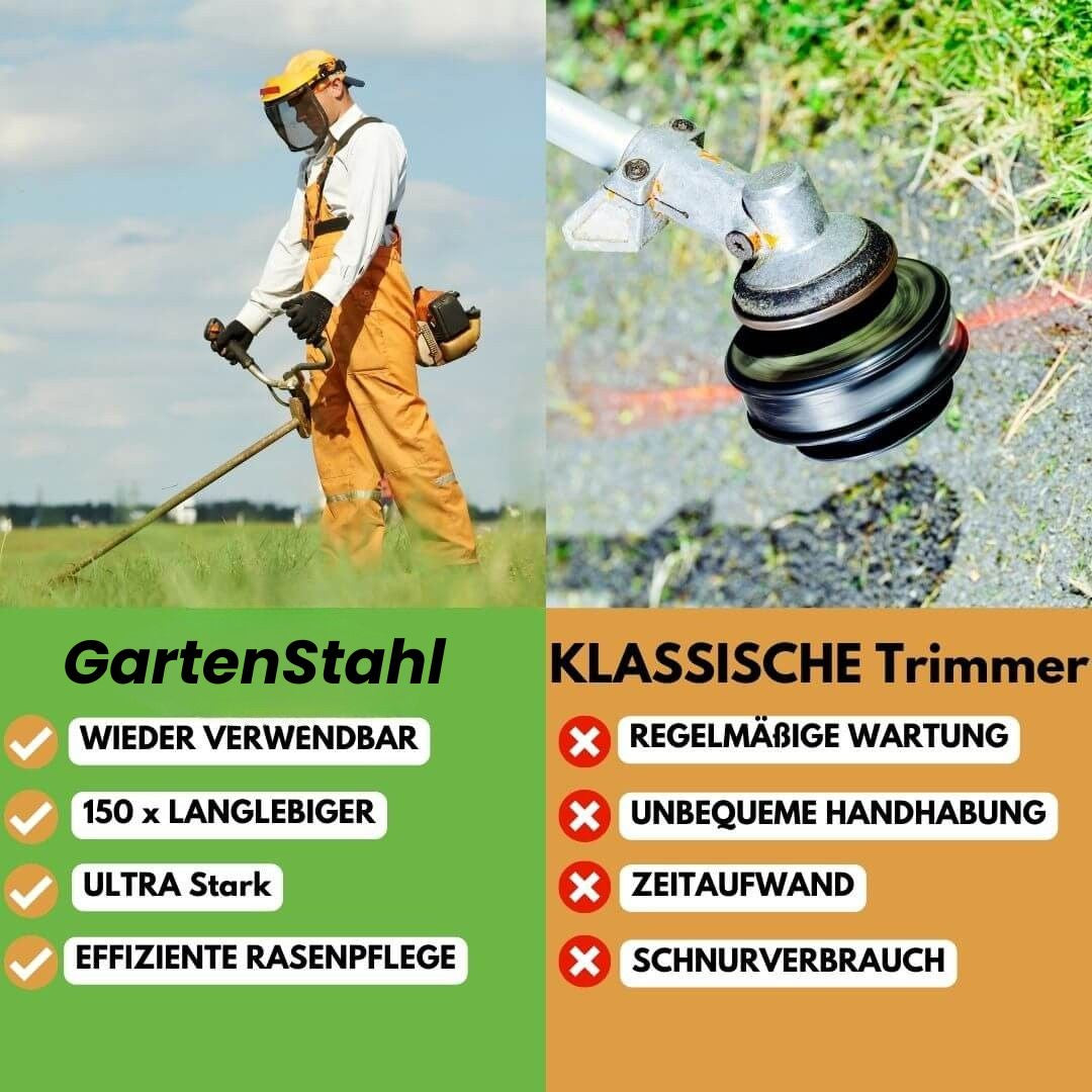 Unkrautbürste für Rasentrimmer | Unkraut beseitigen | GardenSteel