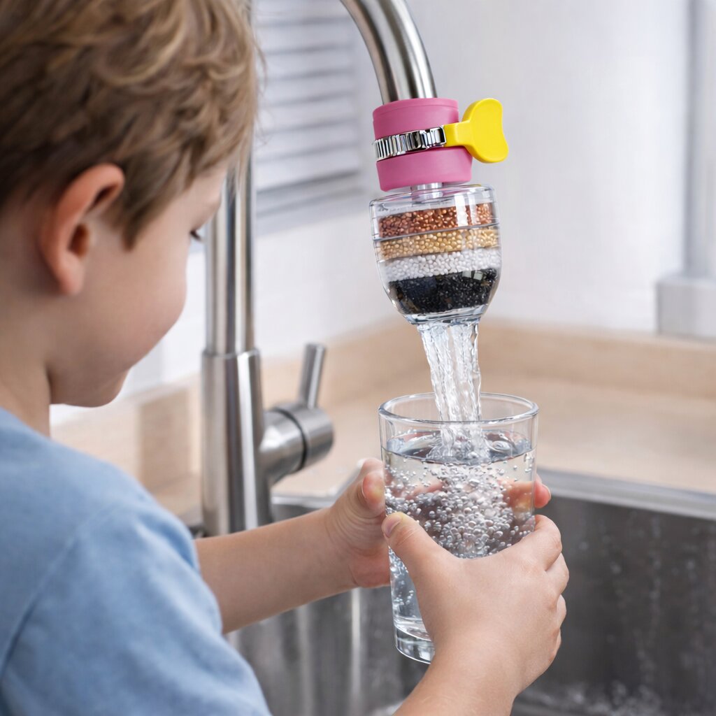 Wasserfilter für den Wasserhahn zu Hause | Trinkwasserfilter für sauberes Wasser | PureFlow