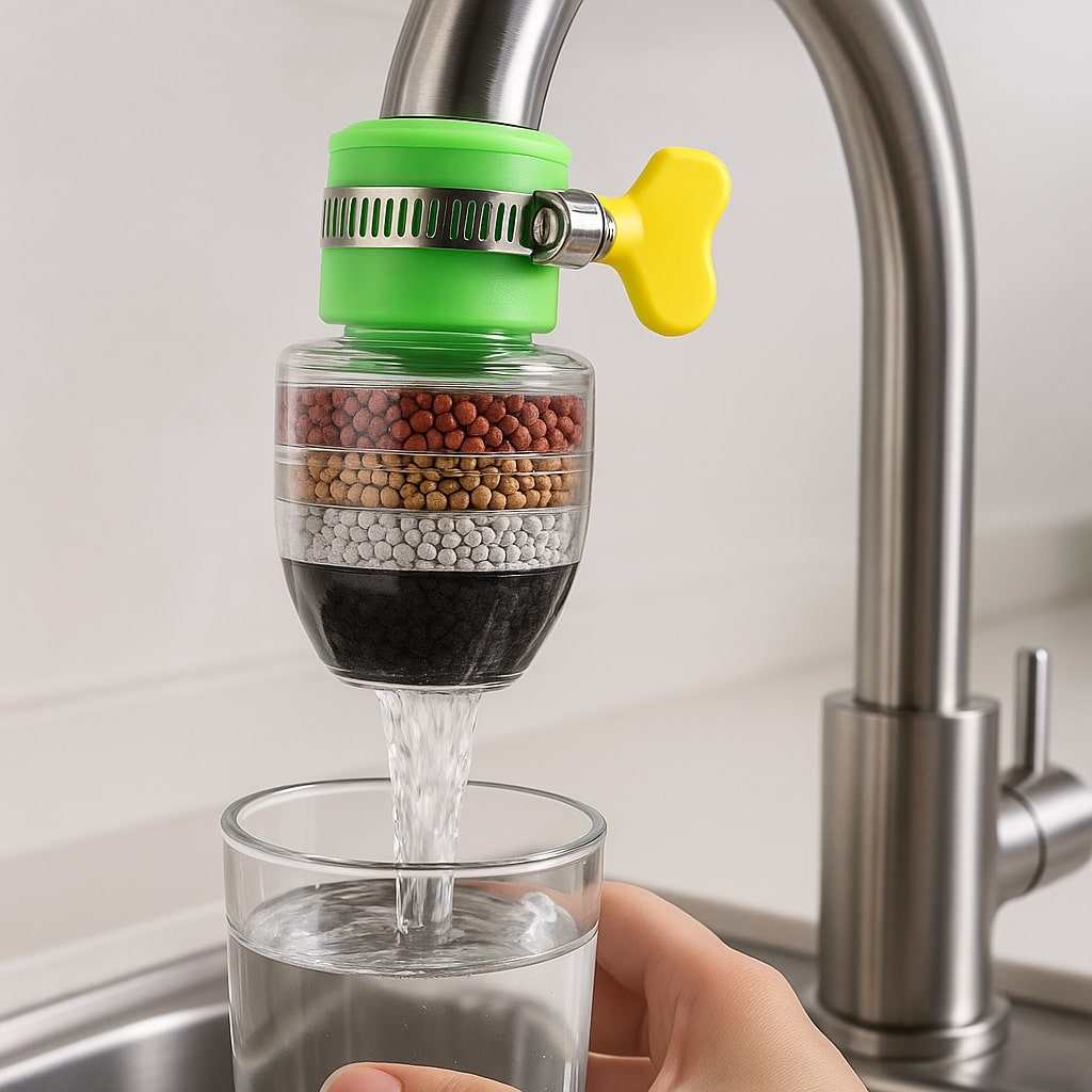 Wasserfilter für den Wasserhahn zu Hause | Trinkwasserfilter für sauberes Wasser | PureFlow