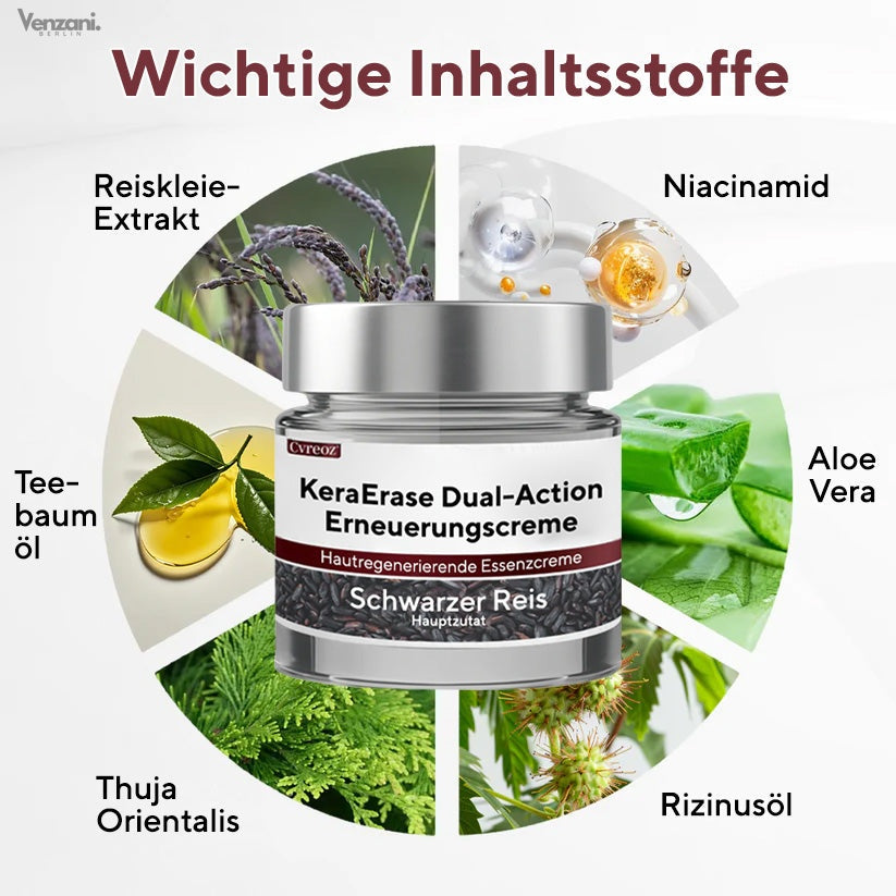 Cvreoz® KeraErase Dual-Action Renewal Cream - Die Kraft des schwarzen Reises gegen raue Stellen
