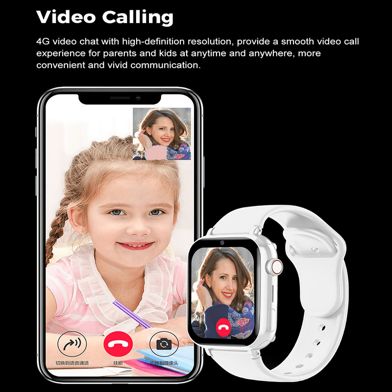 Kindersicherheitsuhr mit 4G Videoanruf und GPS-Tracking