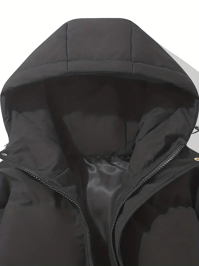 Damen Steppmantel mit Kapuze – Ge quiltete Winterjacke