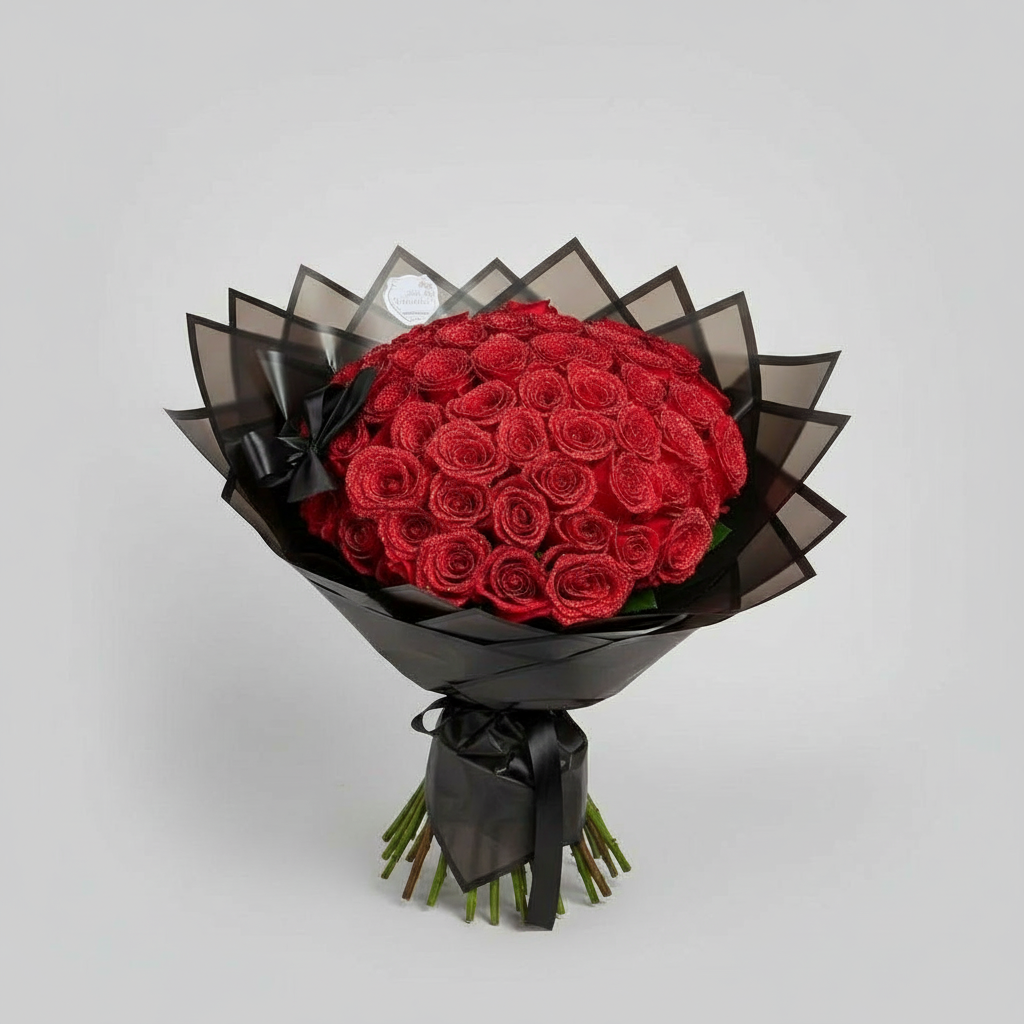 Ripob | Ewige Glitzerrose | Handgemachte dekorative Kunstblume | Funkelndes Kristall-Finish | Exklusives Geschenkset für besondere Anlässe | Langlebig & Pflegefrei