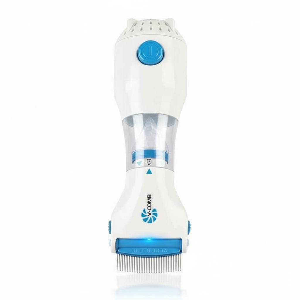 Ripob | Elektrischer Läuseentferner | Vakuum-Saugtechnologie | Edelstahlzahn-System | Chemiefreie Nissenentfernung | Integrierte LED-Steuerlichter | Inklusive Hygienefilter