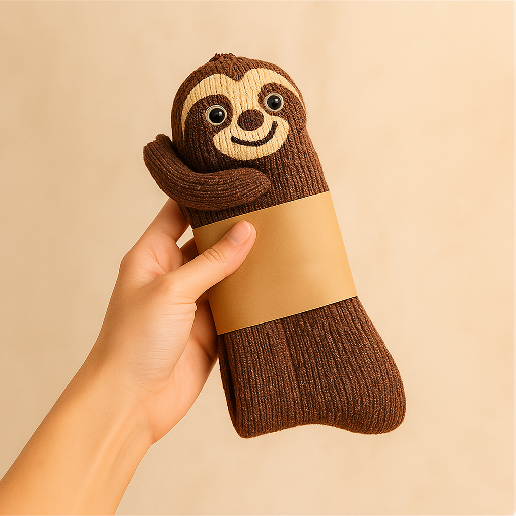 Haus-Socken Warm Anti-Rutsch Tiermotiv Plüsch Mikrofaser Socken