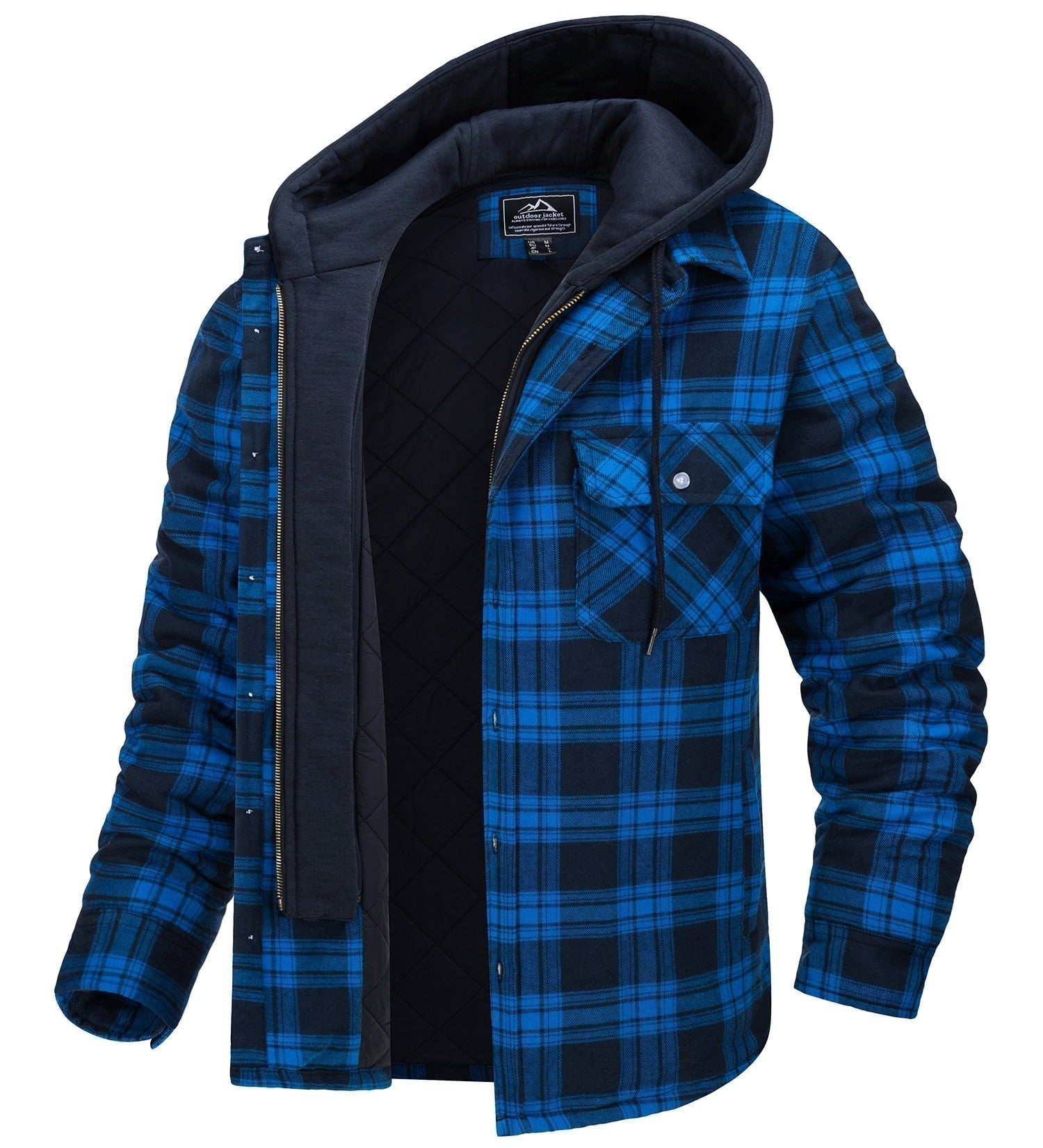 Herren Karierte Kapuzenjacke | Lässig, Warm und Mühelos Stylisch