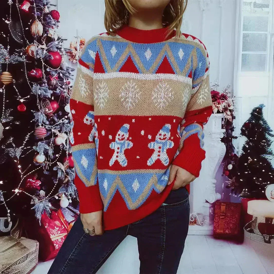Damen Oversized Weihnachts-Pullover | Lässiger Schnitt und saisonaler Stil