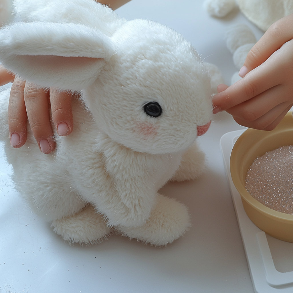 Spielzeug Plüschkaninchen Realistisch Bewegliches Haustier