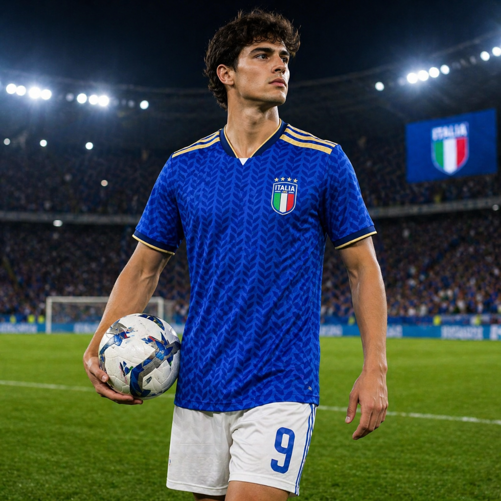 Italien Weltmeisterschaft Trikot 2026 Blaues Shirt Fußballtrikot