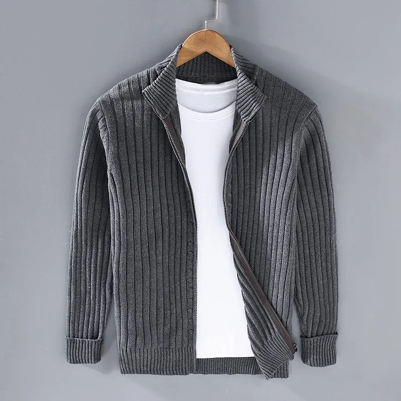 Herren Zip-Cardigan – Moderner Strickpullover mit raffiniertem Schnitt