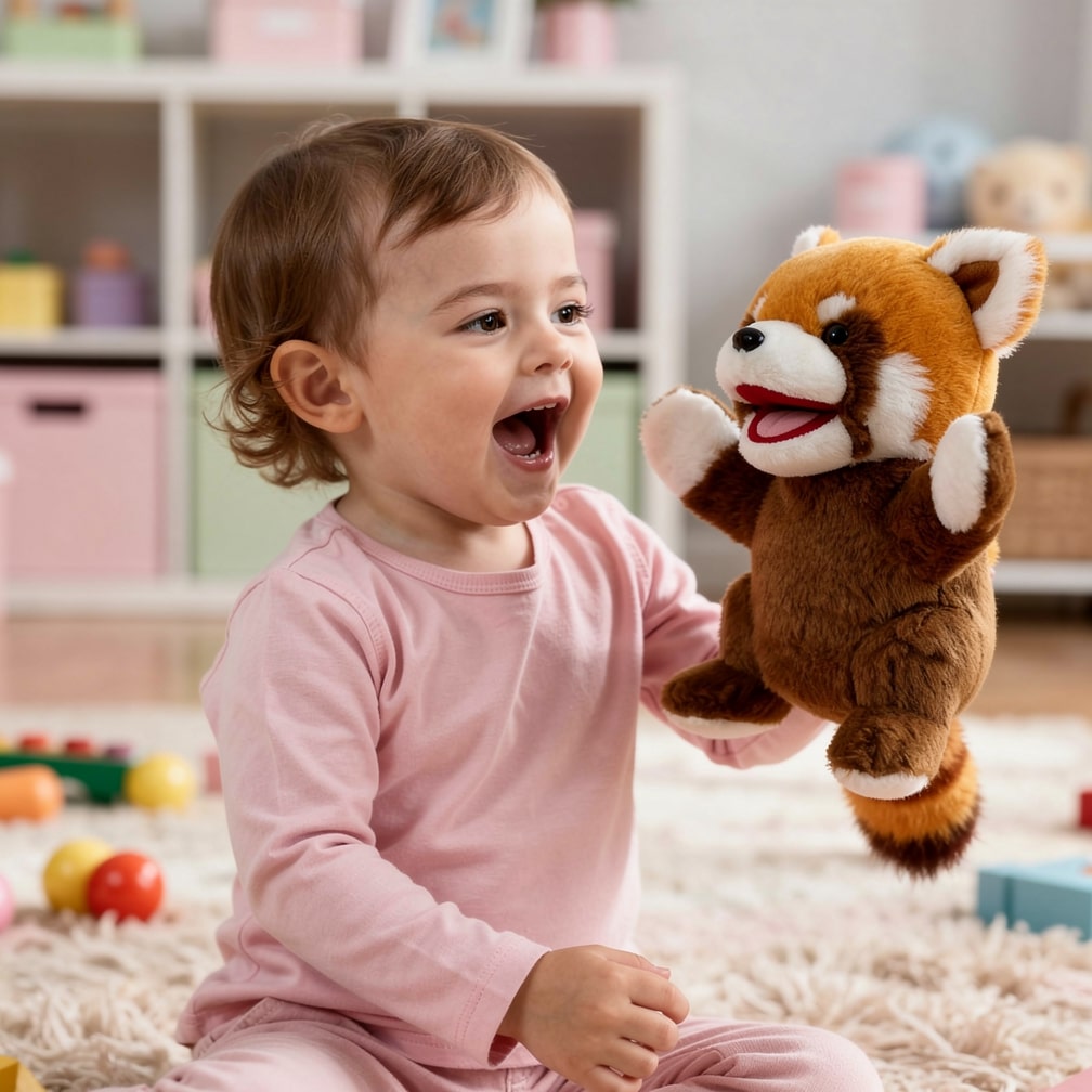 Kuscheltier-Handpuppe | Plüschspielzeug für Kinder | HandFriend