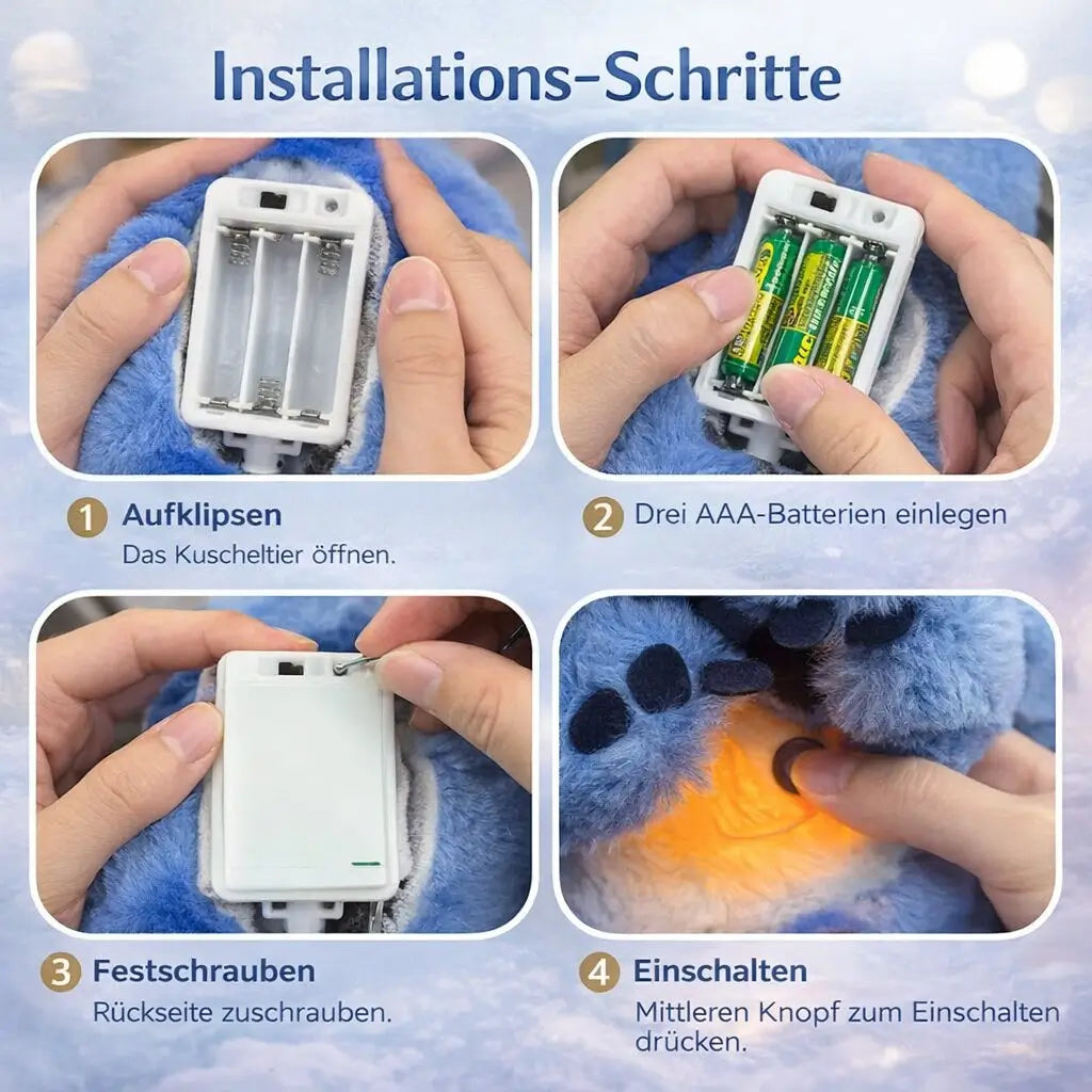Kuscheltier mit Atemfunktion für Babys und Kinder | Beruhigendes Plüschtier | Schnugi