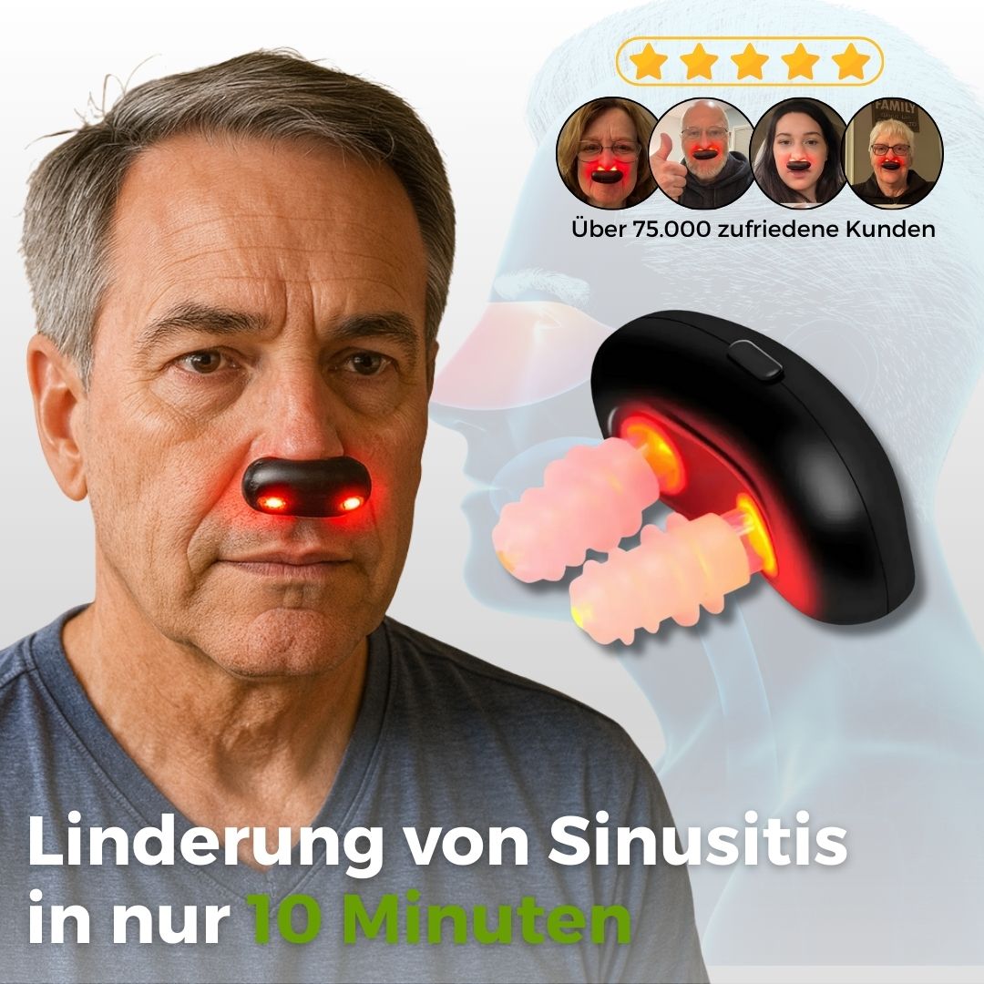 Rotes Licht Nasengerät | Lichttherapie Nase | Nasale Therapiegerät | Nasoria