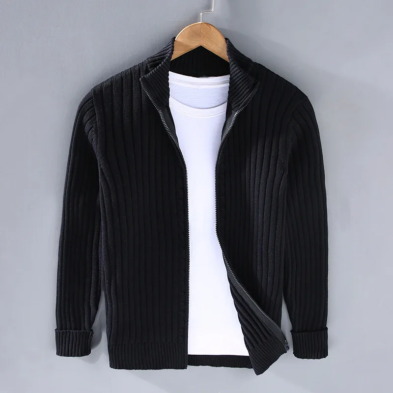 Herren Zip-Cardigan – Moderner Strickpullover mit raffiniertem Schnitt