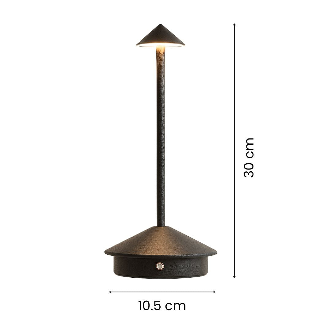 Tischlampe mit Akku | Kabellose Tischlampe | Dimmbare Lampe mit Touch | Lunelle