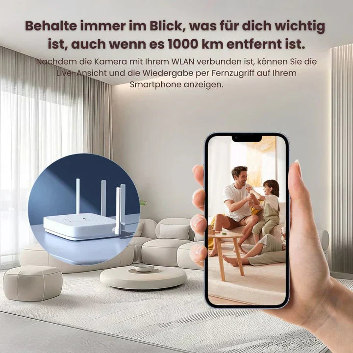 Wi-Fi Überwachungskamera | Mini HD Kamera | Drahtlose Sicherheitskamera | Clariox